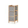 SCAFFALE BAMBU 3 CASSETTI GRIGI 28,5X26X70CM