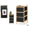 ESTANTERIA BAMBU 3 CAJONES NEGRO 36X34X66CM