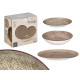 12 PCS BROWN  PORCELAIN DINNERWARE SET 