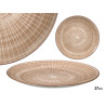 PRATO LISO RISCAS CASTANHO 27CM