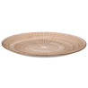 PIATTO PIANO RIGHE MARRONE 27CM