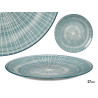 DINNER PLATE STRIPED BLUE 27CM