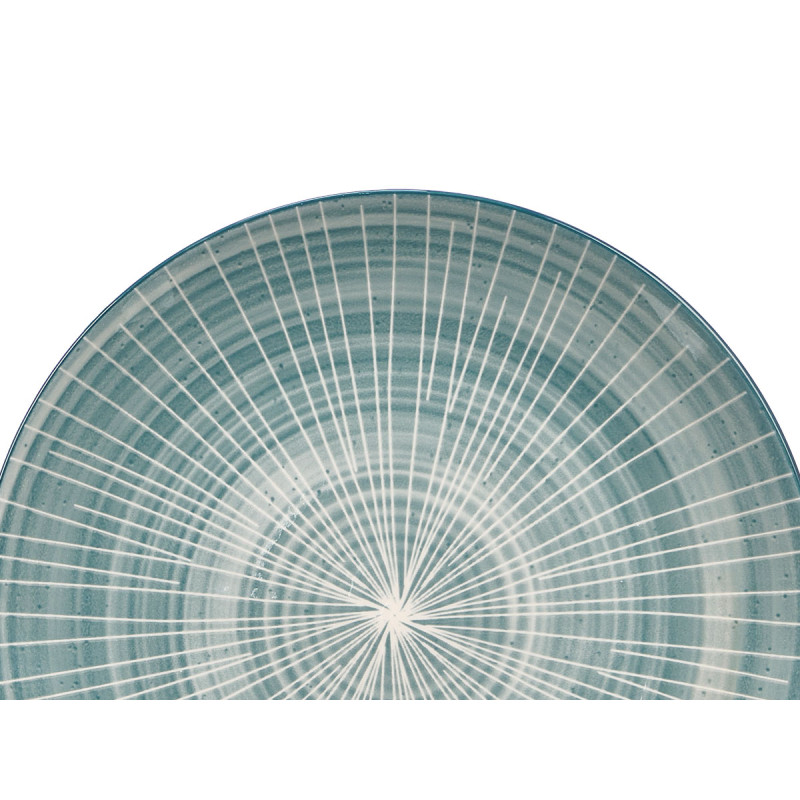 DINNER PLATE STRIPED BLUE 27CM