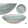 SOUP PLATE STRIPED BLUE 20CM