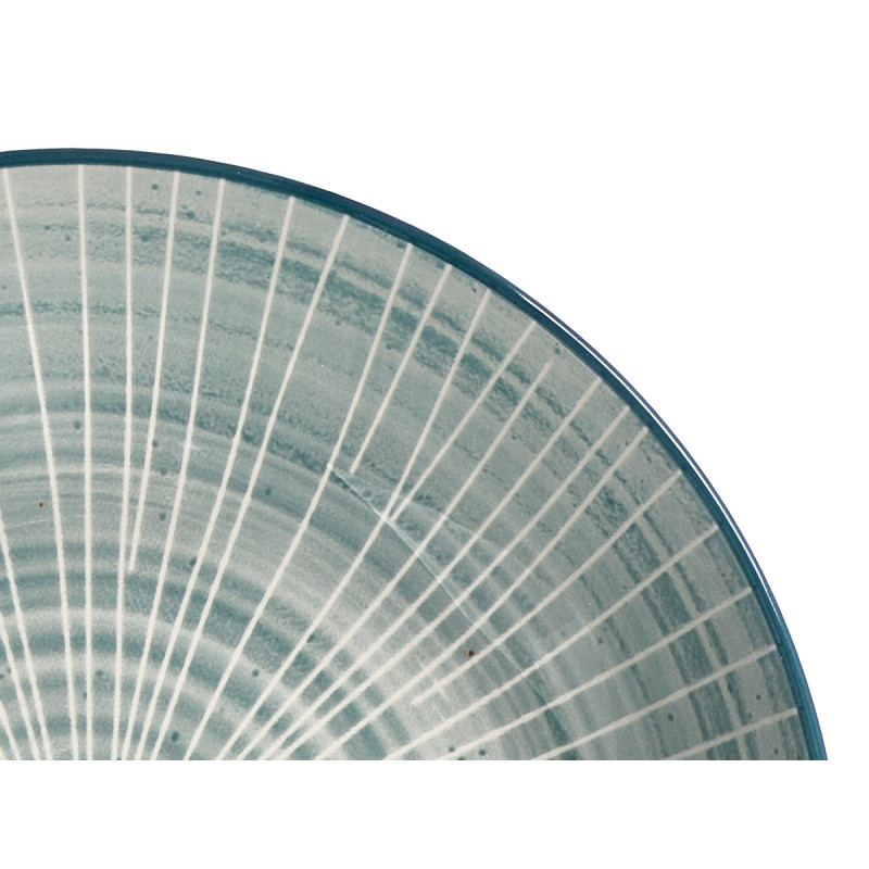 PIATTO FONDO RIGHE BLU 20CM