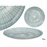 ASSIETTE DESSERT RAYURES BLEUES 19CM