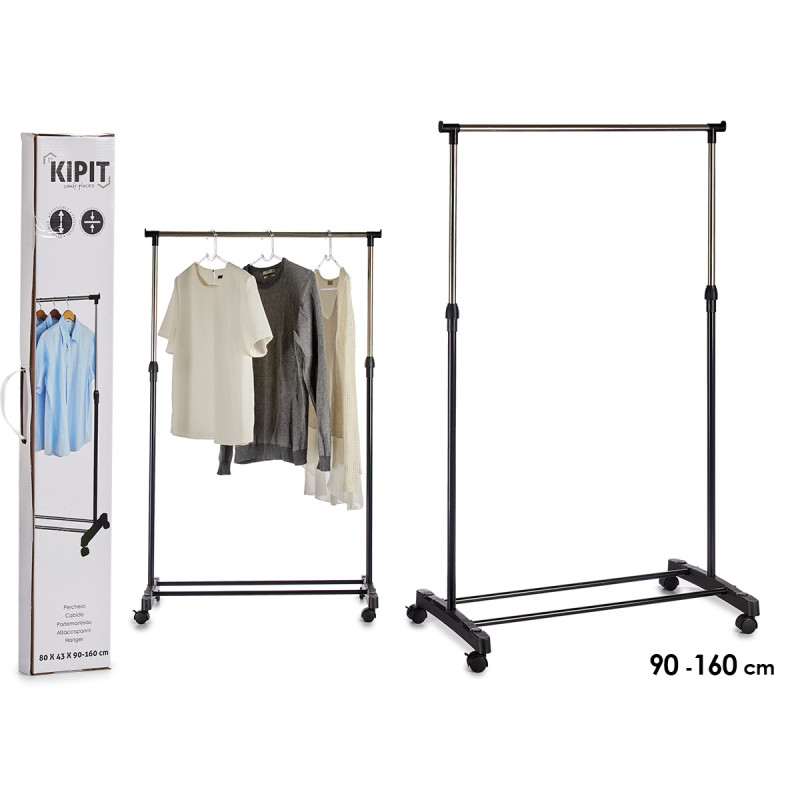 CABIDE SIMPLES DE METAL COM RODAS