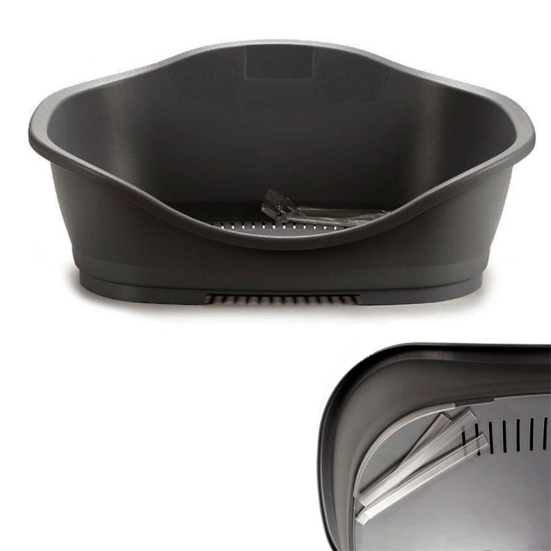 CAMA PLASTICO CINZA P ANIMAIS MED