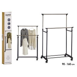 DOUBLE METAL HANGER WITH WHEELS