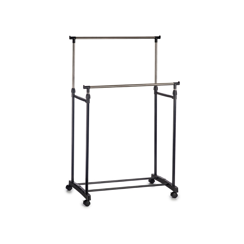 PORTEMANTEAU DOUBLE EN METAL AVEC ROUES