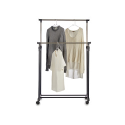 DOUBLE METAL HANGER WITH WHEELS