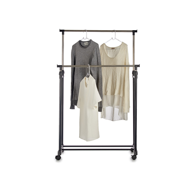 ATTACCAPANNI DOPPIO DI METALLO CON RUOTE