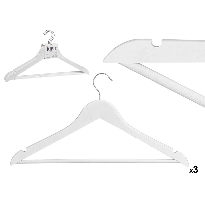 SET 3 WHITE HANGERS