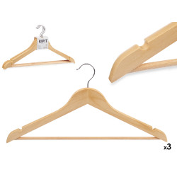 SET 3 APPENDINI LEGNO NATURALE