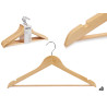 SET 8 WOODEN NATURAL HANGERS