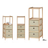 ETAGERE 2 ETAGERES 3 TIROIRS NATUREL