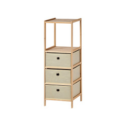 ETAGERE 2 ETAGERES 3 TIROIRS NATUREL