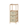 ETAGERE 2 ETAGERES 3 TIROIRS NATUREL