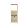 LIBRERIA 2 MENSOLE 3 CASSETTI NATURALE
