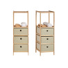 LIBRERIA 2 MENSOLE 3 CASSETTI NATURALE