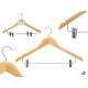SET 2 CINTRES BOIS AVEC PINCES À PANTALONS