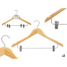 SET 2 APPENDINI LEGNO CON CLIP PANTALONI