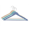 SET 3 PLASTIC HANGERS 3 COLORS ASSORT