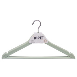 SET 3 PLASTIC HANGERS 3 LIGHT COLORS ASSORT