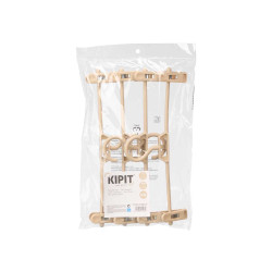 SET 4 CINTRES PINCES 3 COULEURS ASSORT