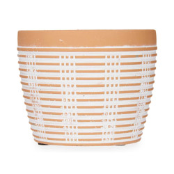 VASO TERRACOTA REDONDO RISCAS 12,5X10CM