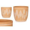 VASO TERRACOTTA FOGLIE TONDO  13,5X13