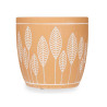 POT TERRE CUITE ROND FEUILLES 13,5X13