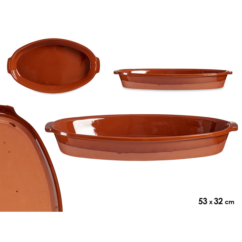 TERRE CUITE / PLAT FOUR OVAL 53 X 32 CM