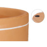 VASO TERRACOTTA FOGLIE TONDO  13,5X13