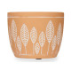 ROUND TERRACOTTA  POT LEAVES 12,5X10