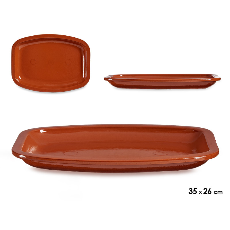 VASSOIO PIATTO RETTANGOLARE 35 X 26 CM