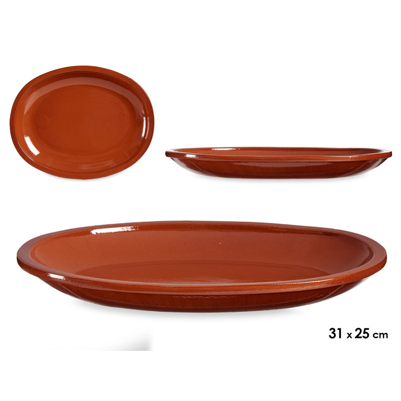 BANDEJA PLANA OVAL 31X25 CM
