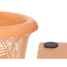 VASO FORMATO COPO TERRACOTA GRANDE FOLHAS 17X25