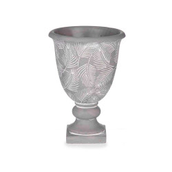VASO FORMATO COPO CIMENTO GRANDE FOLHAS 17X26