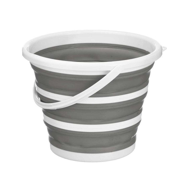 CUBO PLEGABLE BLANCO GRIS 10 L