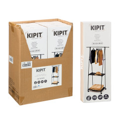 DOUBLE SHELF CLOTHES RACK ON WHEELS 