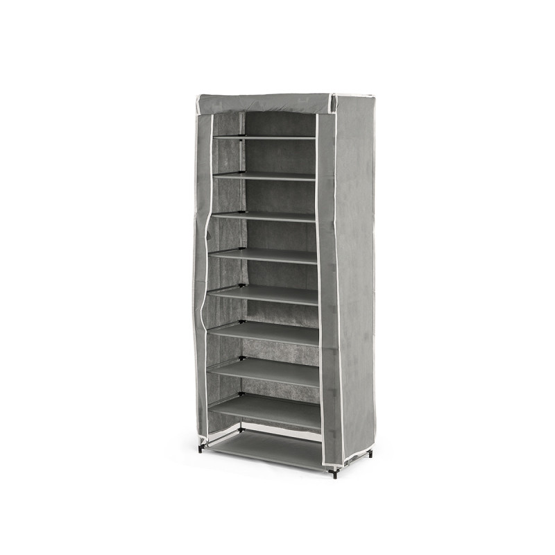 9 SHELVES SHOE RACK GREY