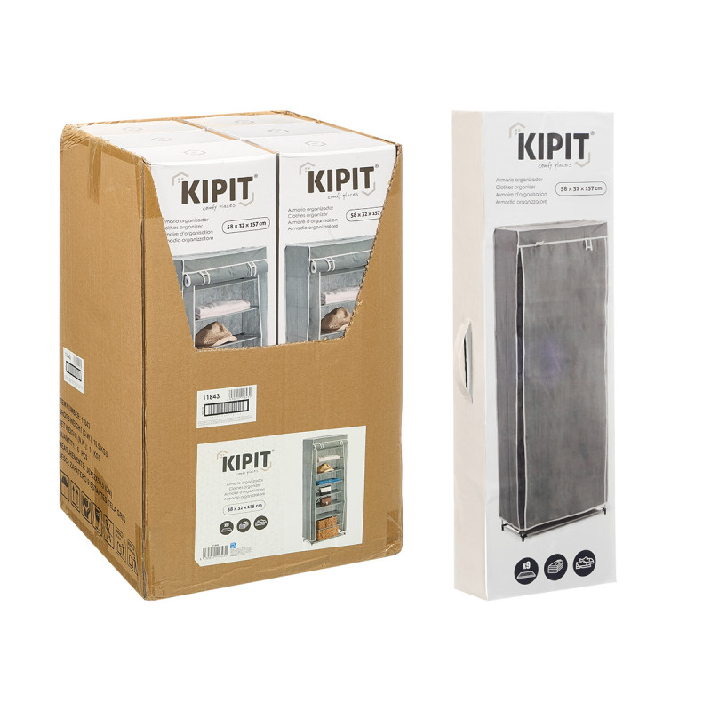 SCARPIERA 9 RIPIANI TELA GRIGIO 