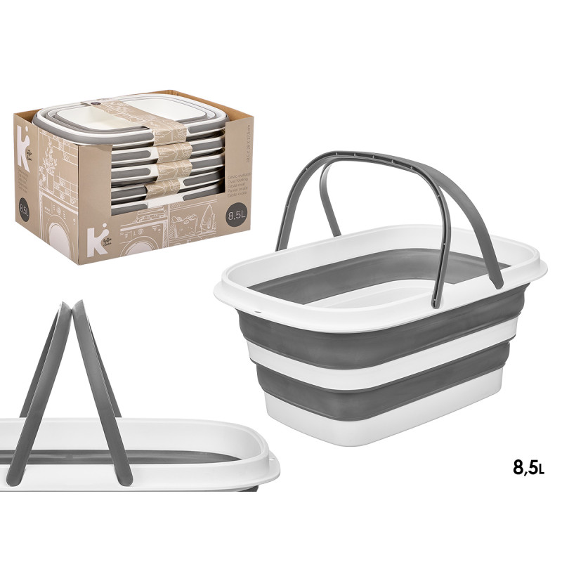 CESTO OVALADO PLEGABLE ASAS 8,5L