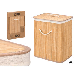 PONGOTODO BAMBU RECTANGULAR TELA NATURAL 60L