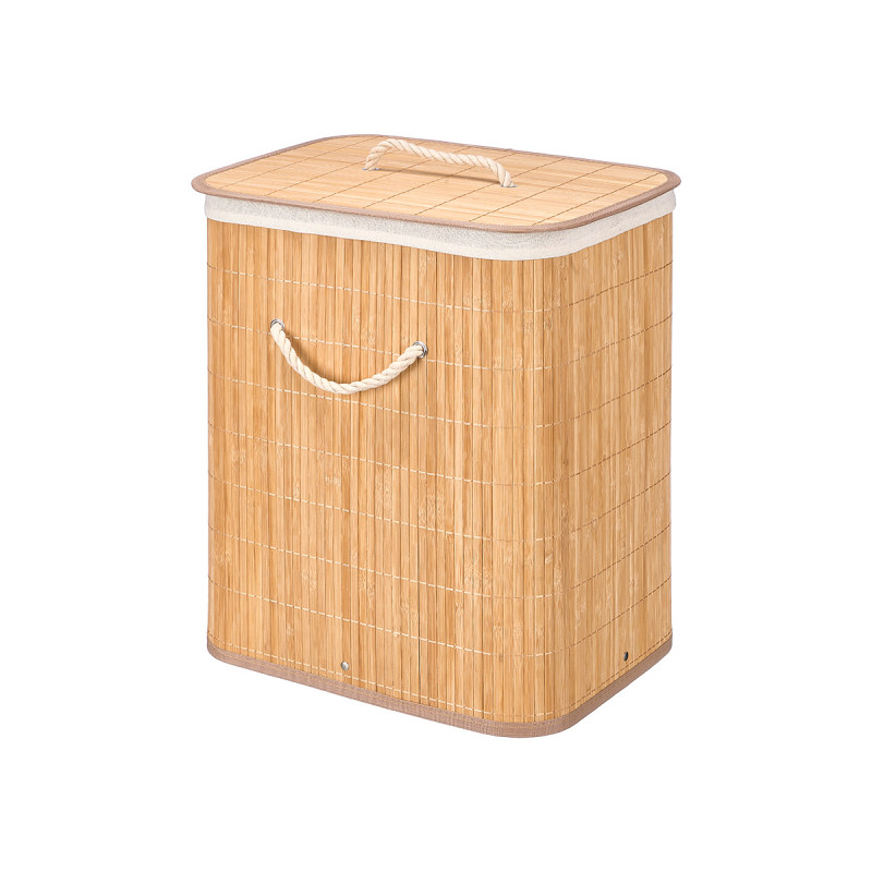 PANIER RECTANGULAIRE EN BAMBOU NATUREL 60L 