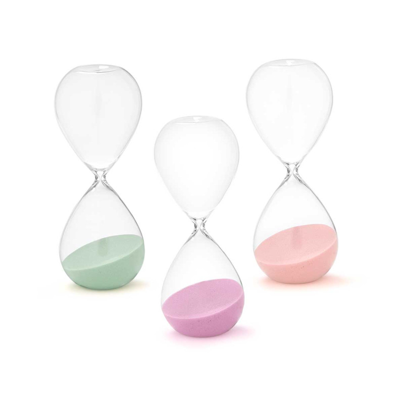 OROLOGIO SABBIA 25CM ASS 3 COL PASTEL 45 MIN APROX