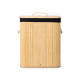CESTO DE BAMBU PRETO RECTANGULAR EM TECIDO 60L 