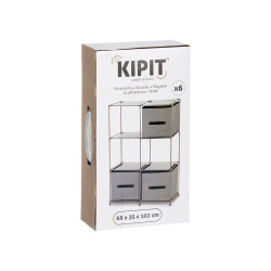 CONTENITORE 6 BUCHI GRIGIO