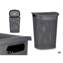 LAUNDRY BASKET WHIT TAP 60L ANTRACITE 